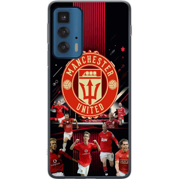 Motorola Edge 20 Pro Läpinäkyvä kuori Manchester United F.C