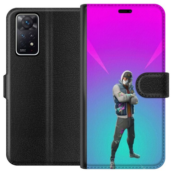 Xiaomi Redmi Note 11 Pro 5G Tegnebogsetui sort ridder fortnite