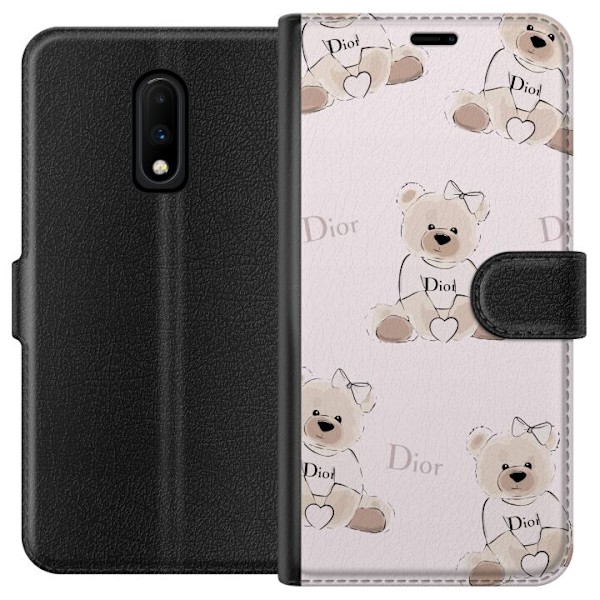 OnePlus 7 Tegnebogsetui Teddy Dior Vibes - luksuriøs bamse i