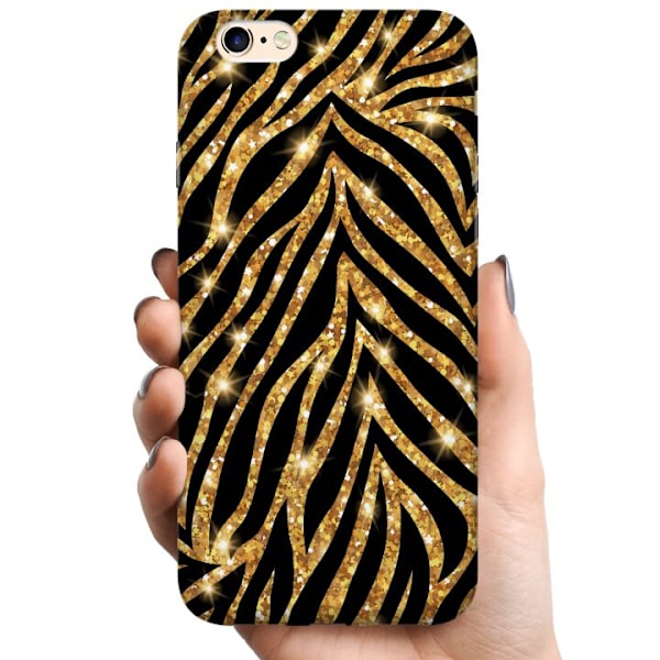 Apple iPhone 6 TPU Mobildeksel Gull & Glitter
