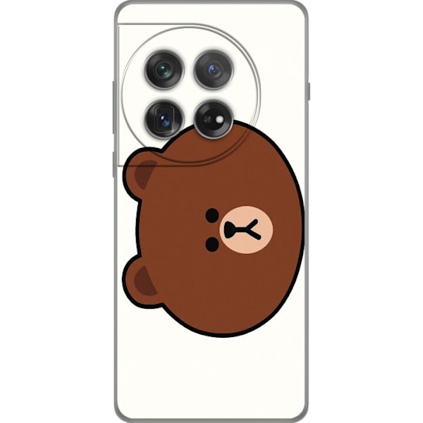 OnePlus 12 Läpinäkyvä kuori line friends brown
