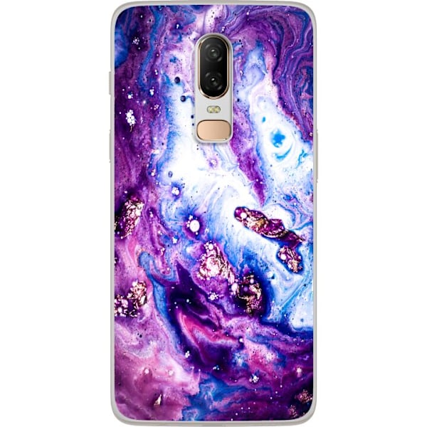 OnePlus 6 Genomskinligt Skal Galaxy Marble