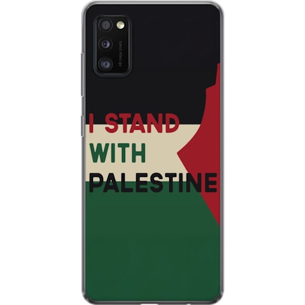 Samsung Galaxy A41 Genomskinligt Skal Stand with Palestine – solidaritetsdesign med starkt budskap