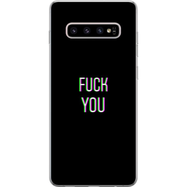 Samsung Galaxy S10+ Genomskinligt Skal FUCK YOU *