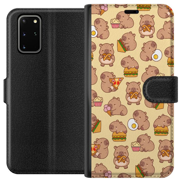 Samsung Galaxy S20+ Tegnebogsetui Kawaii capybara mobilcover med flere søde figurer