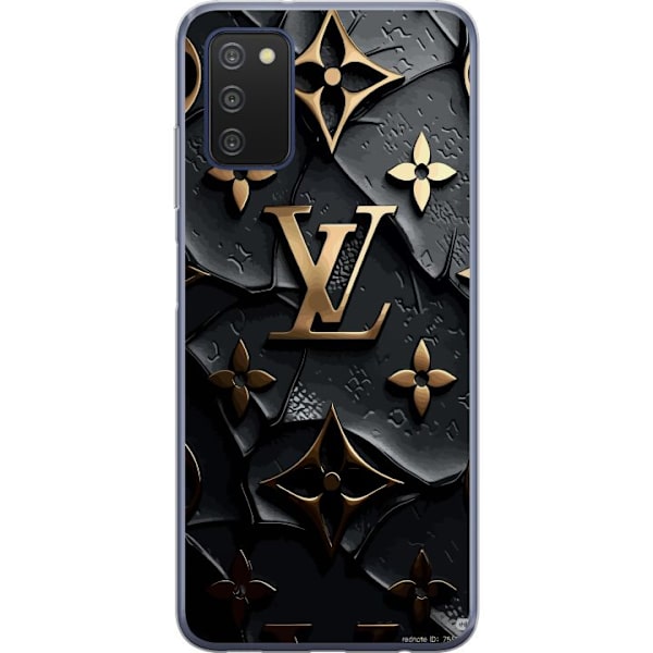 Samsung Galaxy A03s Genomskinligt Skal Louis Vuitton Dark Mode Design Svart Lyx Stil Fashion Populärt Grafiskt Mönster Modeikon Lyxmärke