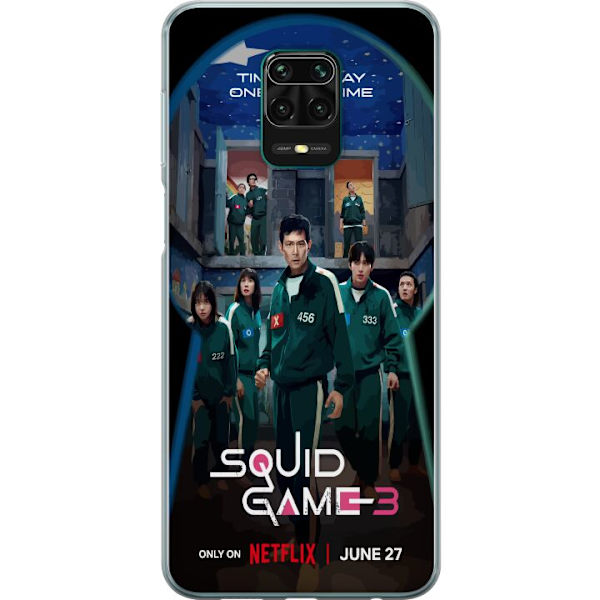 Xiaomi Redmi Note 9 Pro Läpinäkyvä kuori Squid Game Kausi 3 TV-sarjan hahmot Suositut TV-sarja Motiivit Ikoni Jännitys Draama Aasialainen suunnitt