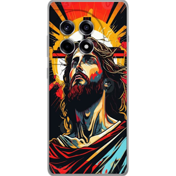 OnePlus 12R Läpinäkyvä kuori Jeesus ja Kortti - uskonnollin