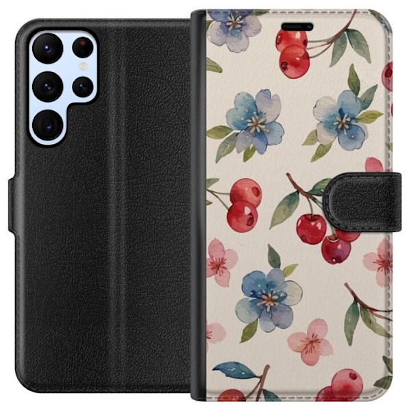 Samsung Galaxy S22 Ultra 5G Plånboksfodral Bär & Blommor –