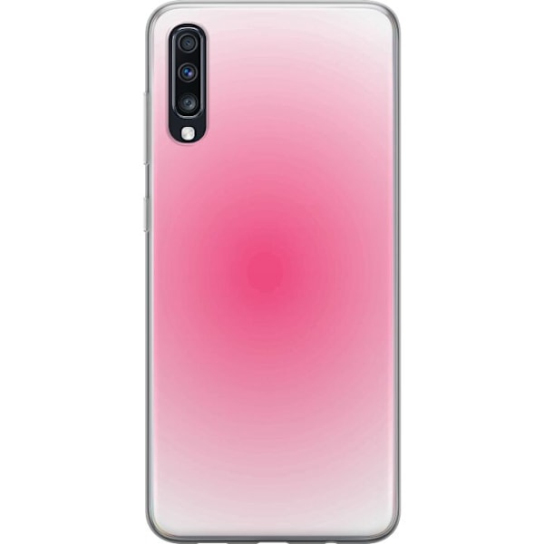 Samsung Galaxy A70 Genomskinligt Skal Rosa Moln