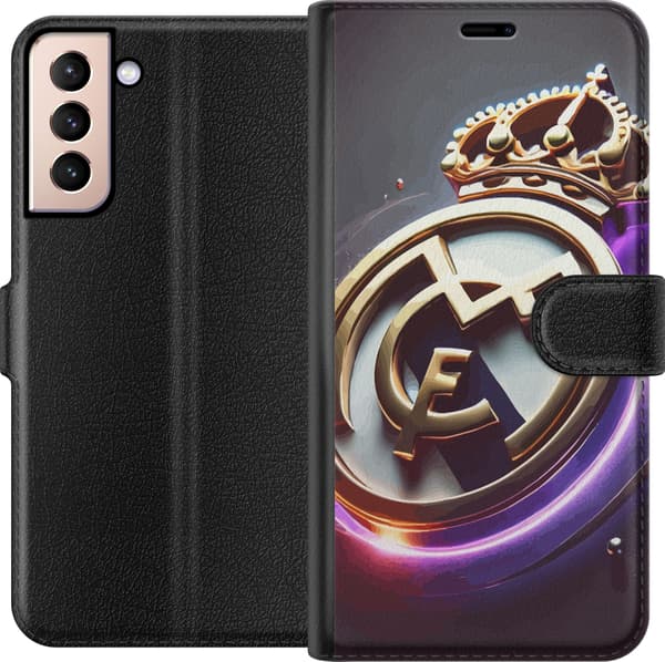 Kompatibelt Plånboksfodral till Samsung Galaxy S21 Real Madrid CF