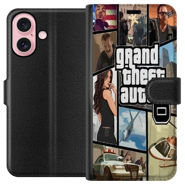 Apple iPhone 16 Lommeboketui Grand Theft Auto 6