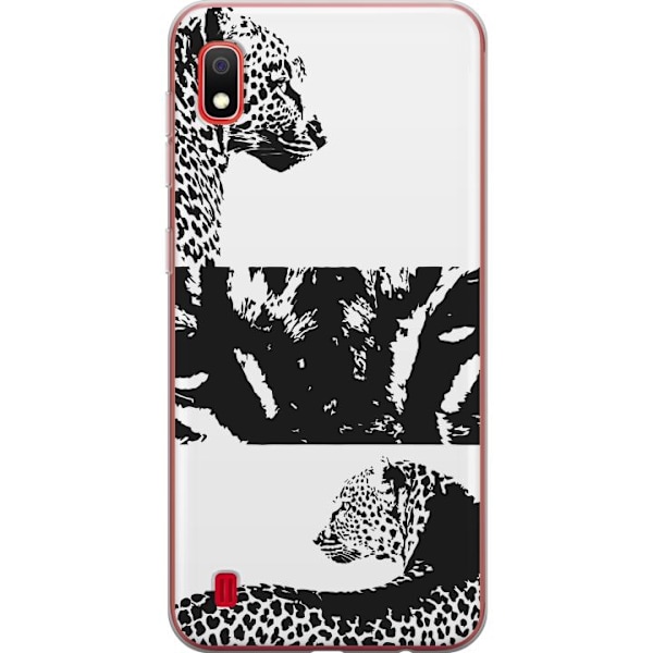 Samsung Galaxy A10 Läpinäkyvä kuori Leopard Faces