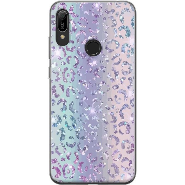 Huawei Y6 (2019) Gennemsigtig cover Glitter Leopard