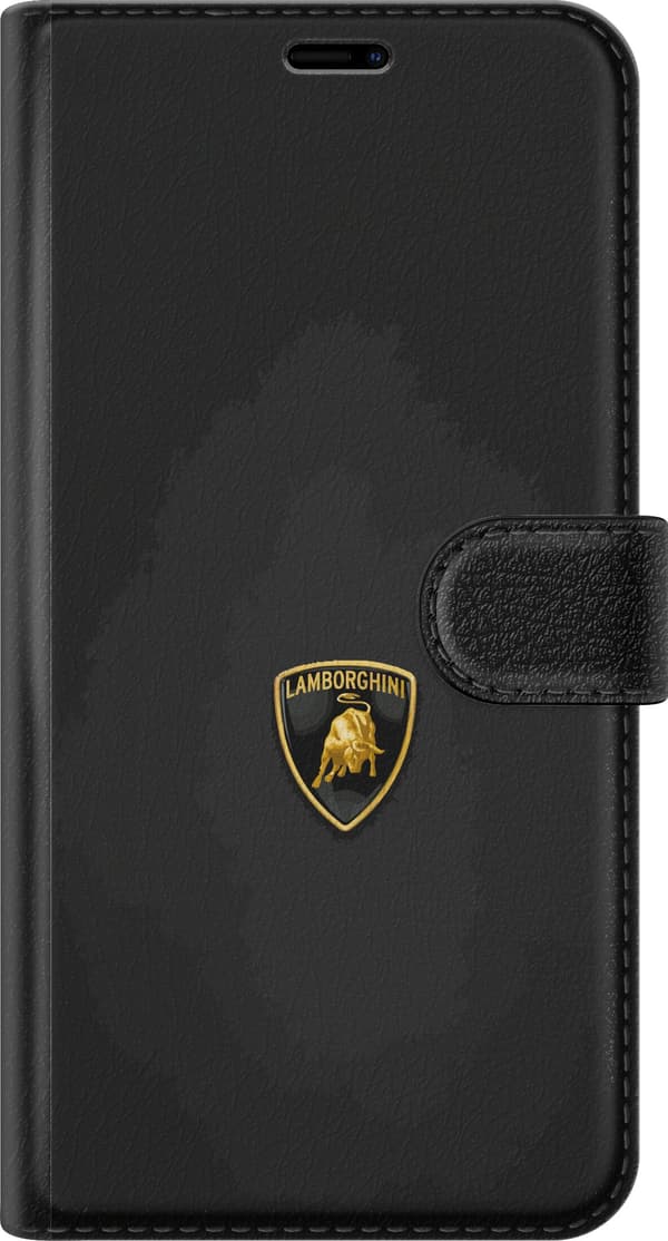 Kompatibel Tegnebogsetui til Apple iPhone 5 Guldfarvet tyreemblem på sort baggrund