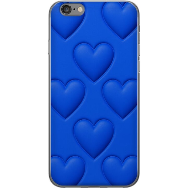 Apple iPhone 6s Genomskinligt Skal Blue Hearts