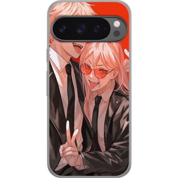 Google Pixel 9 Pro XL Läpinäkyvä kuori Chainsaw Man