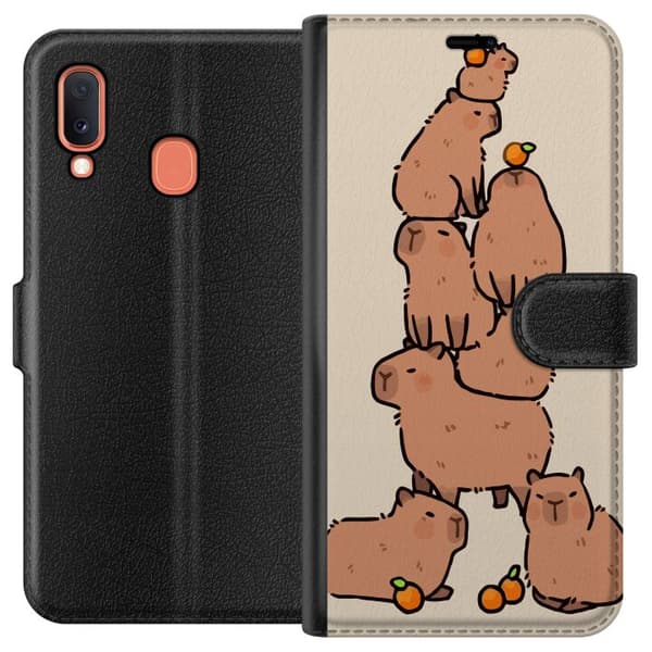 Kompatibelt Lommeboketui til Samsung Galaxy A20e Kapybara