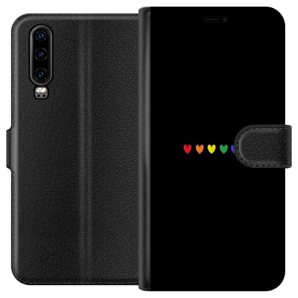 Huawei P30 Tegnebogsetui Stolt Hjerter