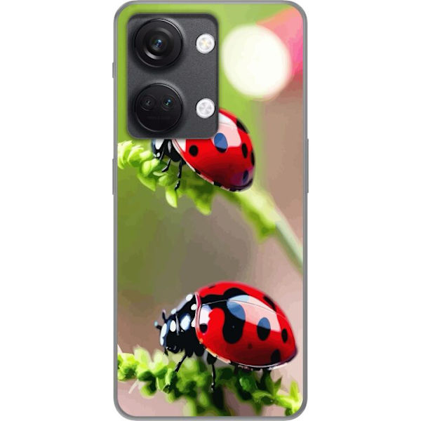 OnePlus Nord 3 Läpinäkyvä kuori Leppäkerttu Hyönteinen Onni Symboli Luontoaihe Suosittu Graafinen Motiivi Koristelu Kesäkiertue
