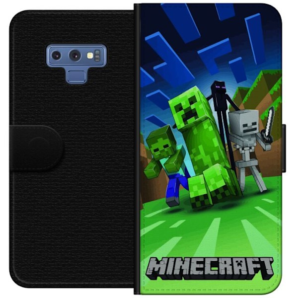 Samsung Galaxy Note9 Tegnebogsetui Minecraft Creeper mobilskal i klassisk grön pixelstil