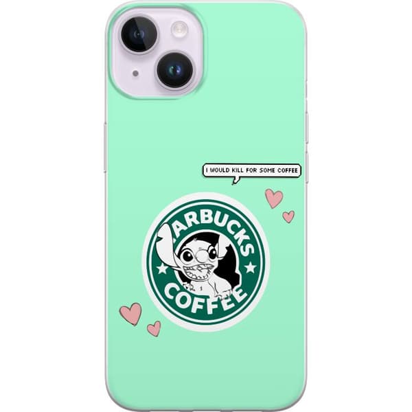 Kompatibelt Mobildeksel til Apple iPhone 14 Stitch Kaffe