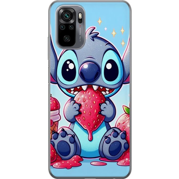 Xiaomi Redmi Note 10S Läpinäkyvä kuori Strawberry Stitch