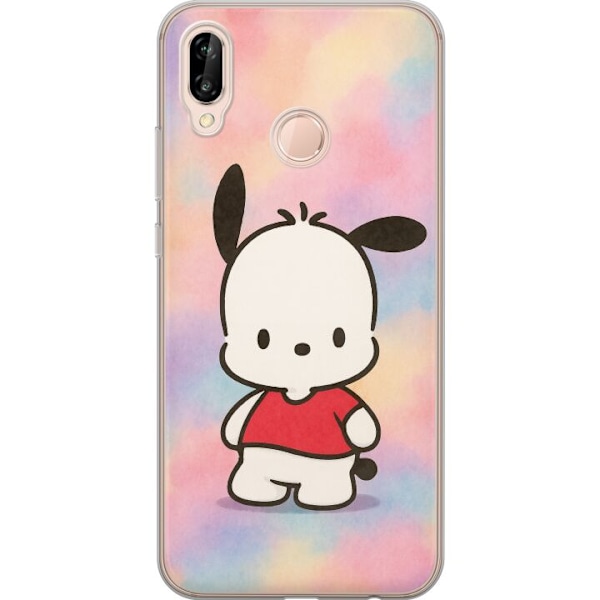 Huawei P20 lite Genomskinligt Skal Kawaii Sanrio Pochacco