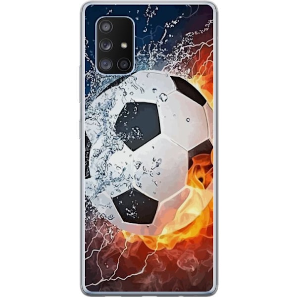 Samsung Galaxy A71 5G Gennemsigtig cover Fodbold Ild