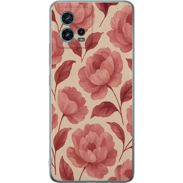 Motorola Moto G72 Gjennomsiktig deksel Rose Blomst