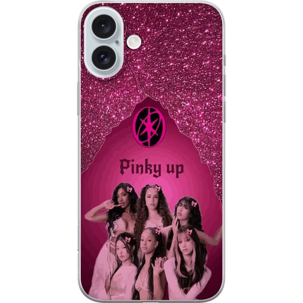 Kompatibelt Mobilskal till Apple iPhone 16 Plus KATSEYE Pinky Up rosa