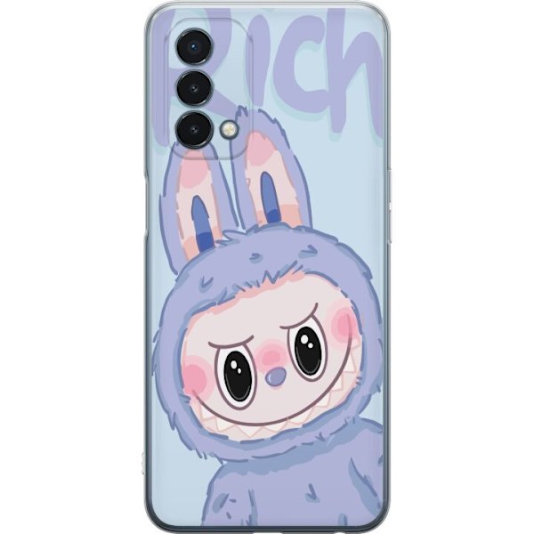 OnePlus Nord N200 5G Läpinäkyvä kuori Sininen Jänis Labubu