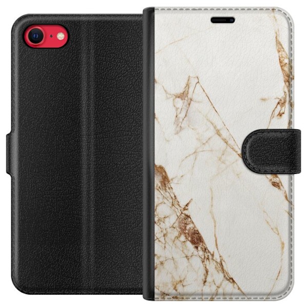 Apple iPhone 7 Tegnebogsetui Hvid marmor