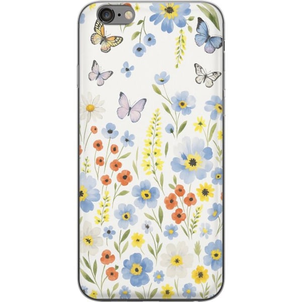 Apple iPhone 6 Plus Läpinäkyvä kuori Kesäkukat