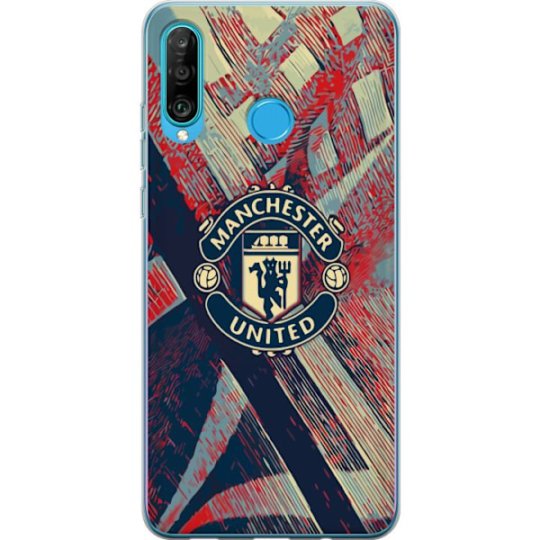 Huawei P30 lite Gjennomsiktig deksel Manchester United FC