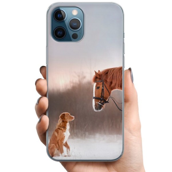 Apple iPhone 12 Pro TPU Mobildeksel Hest & Hund