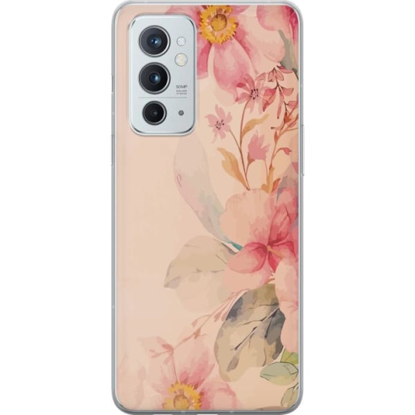 OnePlus 9RT 5G Gennemsigtig cover Farverige Blomster