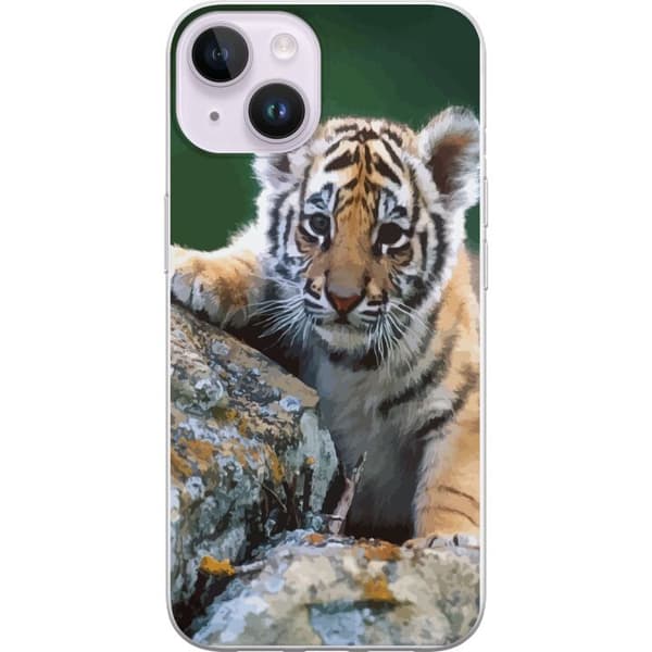 Kompatibelt Mobildeksel til Apple iPhone 14 Tiger