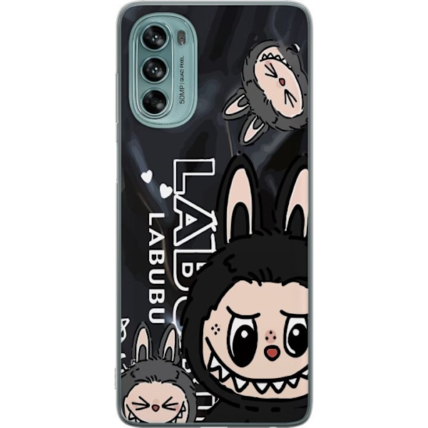 Motorola Moto G62 5G Läpinäkyvä kuori <nl>Labubu Black Ener