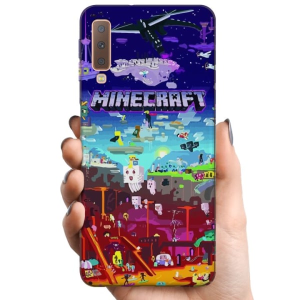 Samsung Galaxy A7 (2018) TPU Mobilcover MineCraft