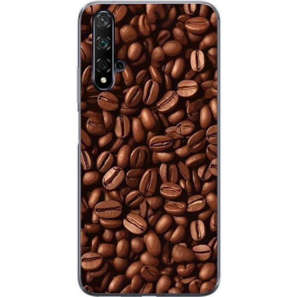 Kompatibelt Mobildeksel til Huawei nova 5T Kaffebönor närbild brun