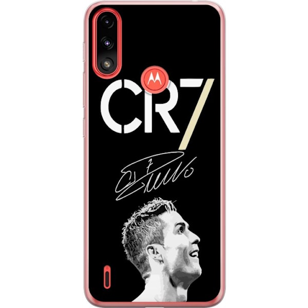 Motorola Moto E7 Power Gennemsigtig cover CR7 Ronaldo