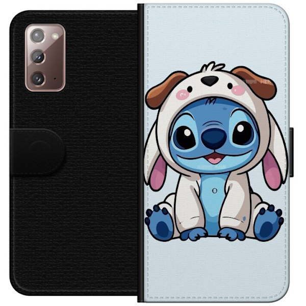 Samsung Galaxy Note20 Lompakkokotelo Stitch Koirapuku Lilo & Stitch Disney Hauska Design Sininen Avaruusolento Sarjakuva Hahmo Suosittu Lapsille Suosi