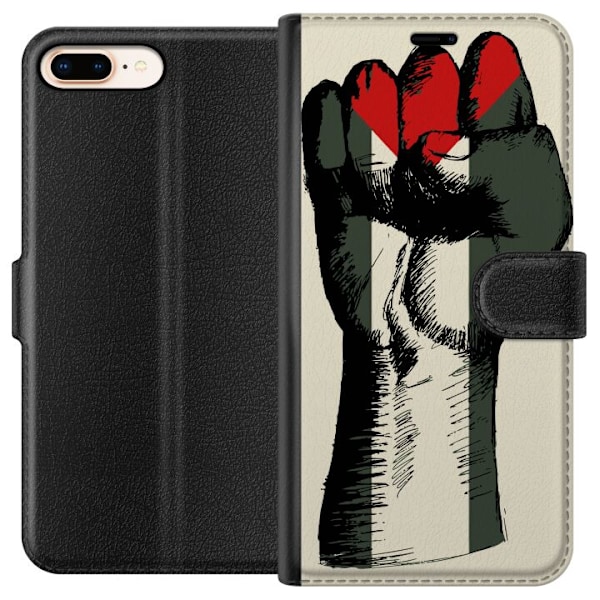 Apple iPhone 7 Plus Lommeboketui Hand knyttet i Palestinas farger - kraftig symbol for frihetsbevegelsen