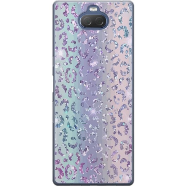 Sony Xperia 10 Plus Gennemsigtig cover Glitter Leopard