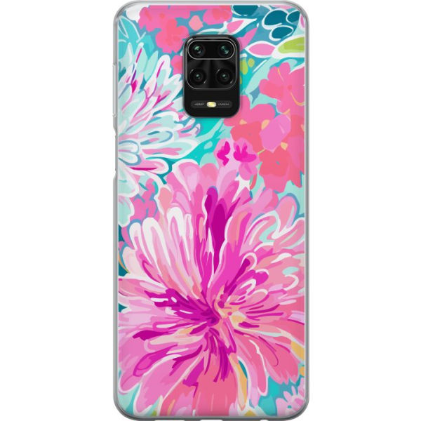 Xiaomi Redmi Note 9S Gennemsigtig cover Blomsterrebs