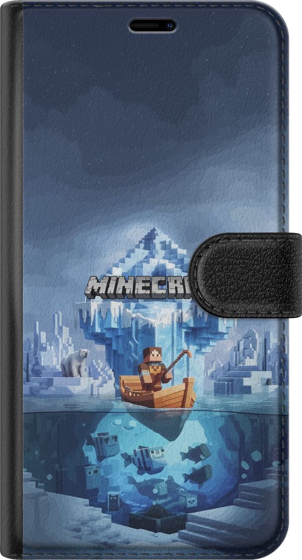Kompatibelt Plånboksfodral till Apple iPhone 18 Pro Max Blockspel med figur i träbåt vid stort isberg
