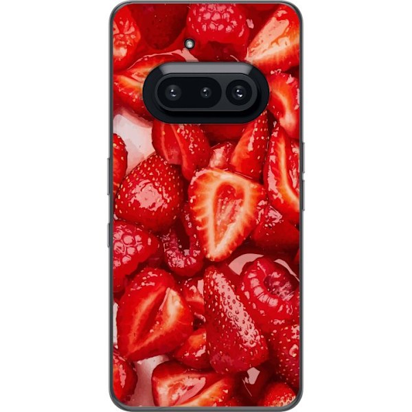 Nothing Phone (3a) Genomskinligt Skal Jordgubbsmönster – sött motiv med sommarkänsla