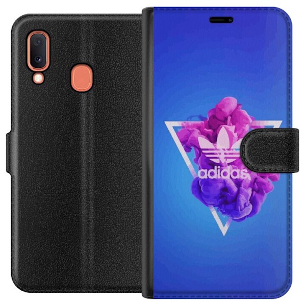 Samsung Galaxy A20e Plånboksfodral Adidas-inspirerad blå des