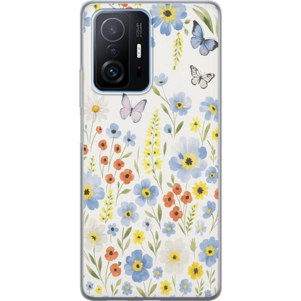 Xiaomi 11T Genomskinligt Skal Sommarblommor